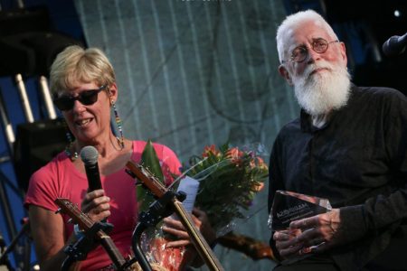 Bruce Cockburn & Pam Carter Mariposa Folk Festival Hall of Fame award ceremony - 7 July 2024