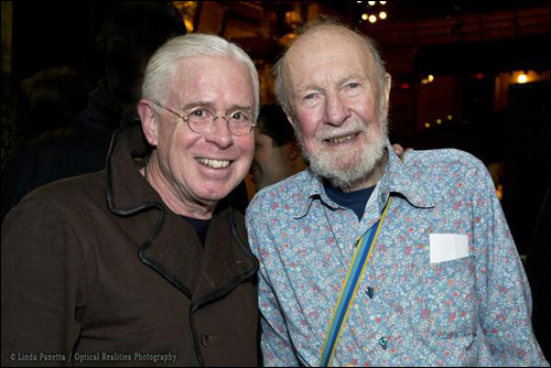 Bruce Cockburn & Pete Seeger - Dec 14, 2012 - photo Linda Panetta
